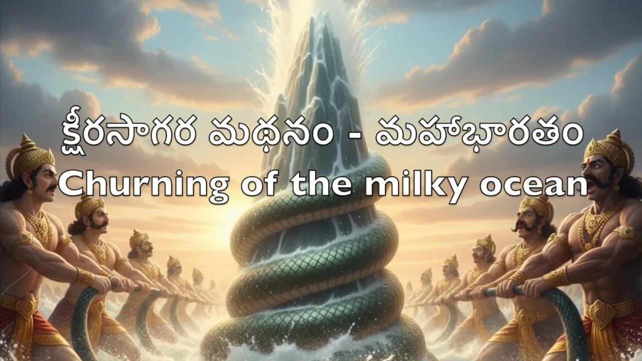 క్షీరసాగర మథనం - మహాభారతం The churning of the milky ocean/Ksheera Sagara Mathanam