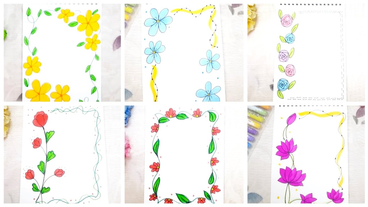 6 Border designs|Project work design border|Assignment front page design|Project work Design borders