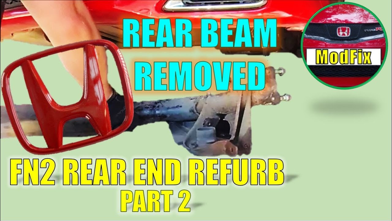 Removing Rear Beam - Honda Civic Mk 8 Gen Type R FN2 - Axle Removal CTR #cracked #rust #snapped