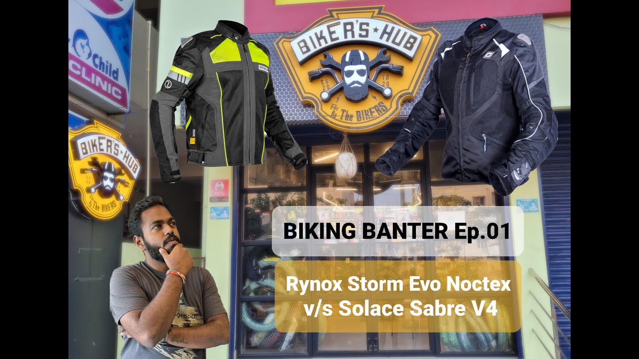 Biking Banter Ep01 : Rynox Sorm Evo Noctex v/s Solace Sabre V4 Comparision #TeamBHV #bikershubvizag