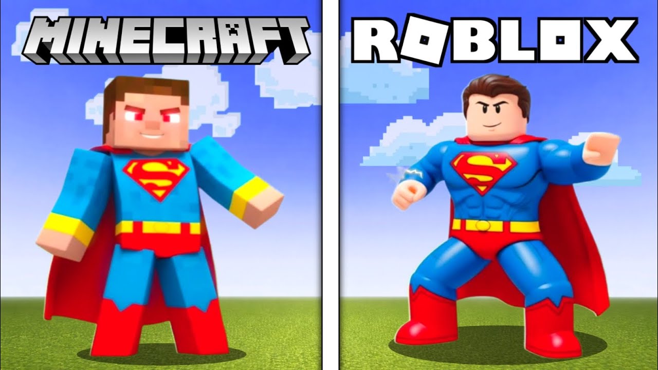 MINECRAFT VS ROBLOX SUPERHEROES 🔥