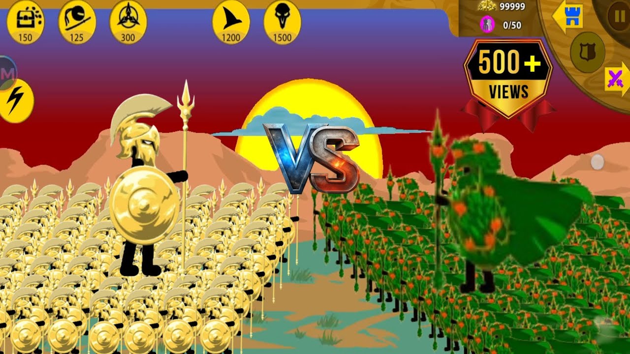 Epic Stick War Battle ⚔️ Spartan Army vs Green Monster Army | Stick War Gameplay😱