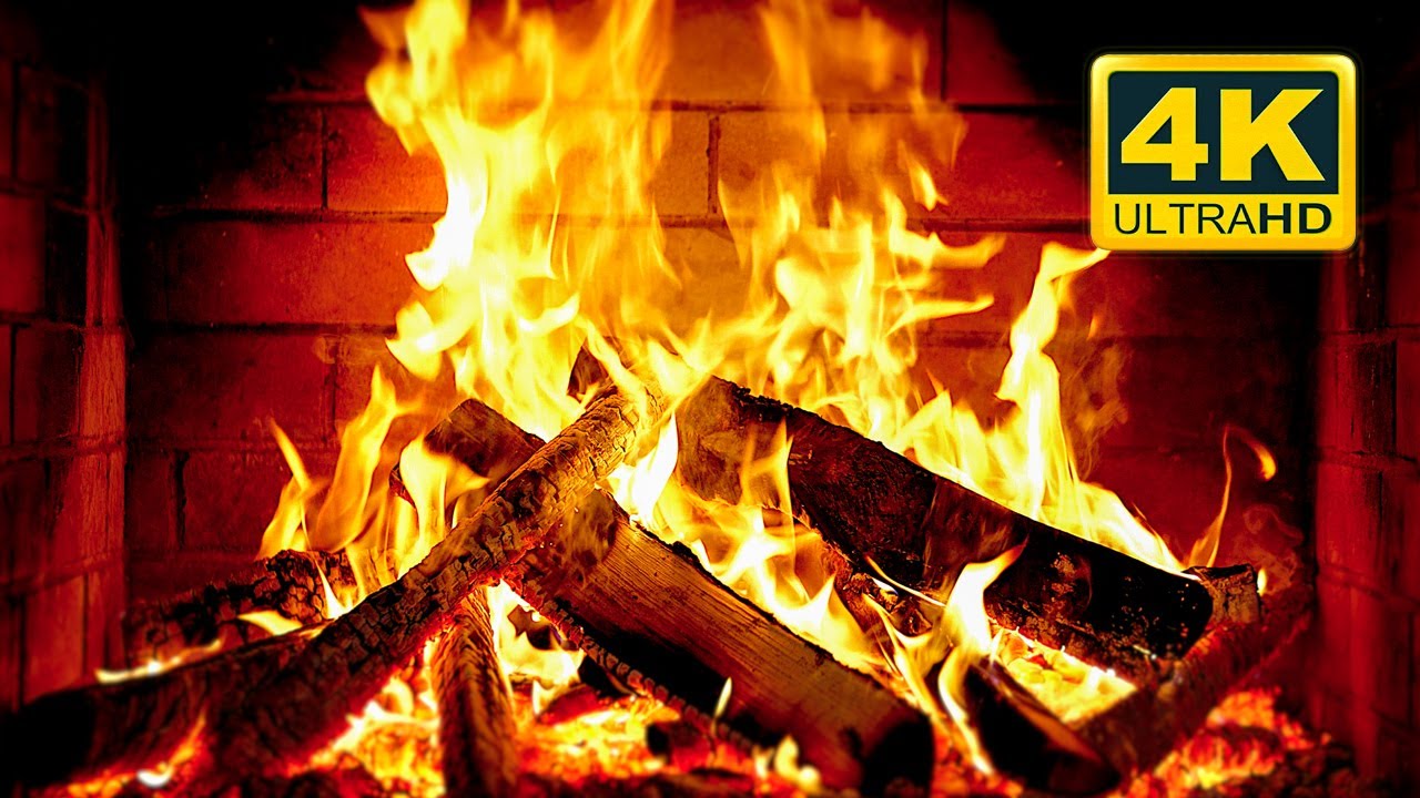 🔥 Cozy Fireplace 4K (12 HOURS). Fireplace with Crackling Fire Sounds. Fireplace Burning 4K