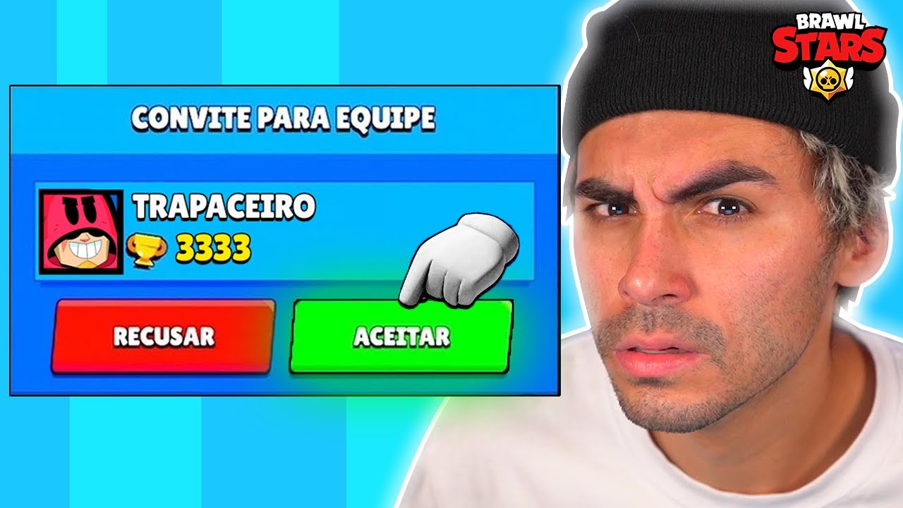 UM TRAPACEIRO ME CONVIDOU PRA EQUIPE... no BRAWL STARS!!