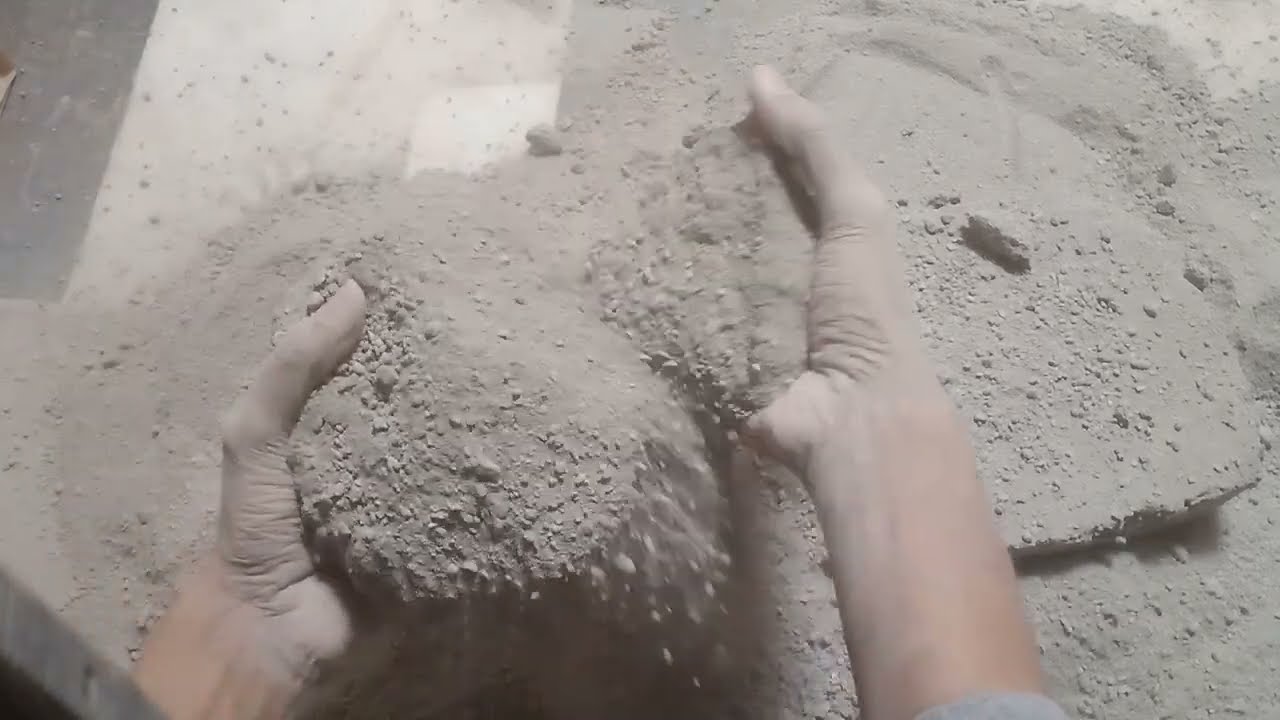 Sand cement grainy texture dry floor crumbling #asmr #satisfying #oddlysatisfying