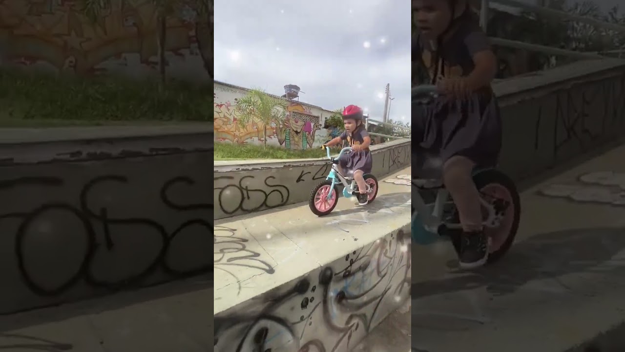 3 anos de muita adrenalina numa bicicleta aro 14. #bikekids #ciclistamirim #aro14 #bicicletainfantil