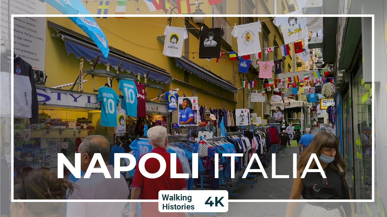 4K Napoli, Italia Walking Tour | Via Toledo - Galleria Umberto - Piazza Plebiscito  (Naples, Italy)
