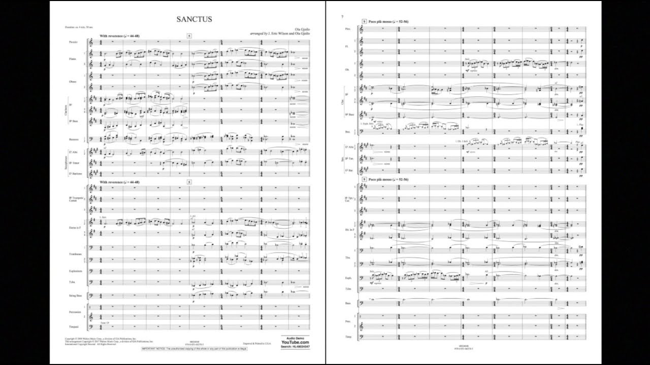 Sanctus by Ola Gjeilo/arr. J. Eric Wilson & Ola Gjeilo