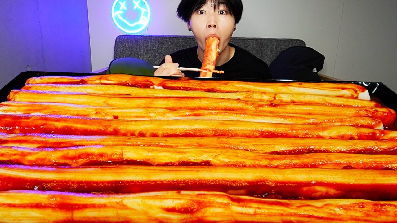 超ロングトッポギを大食いしたら辛すぎて痩せた🌶