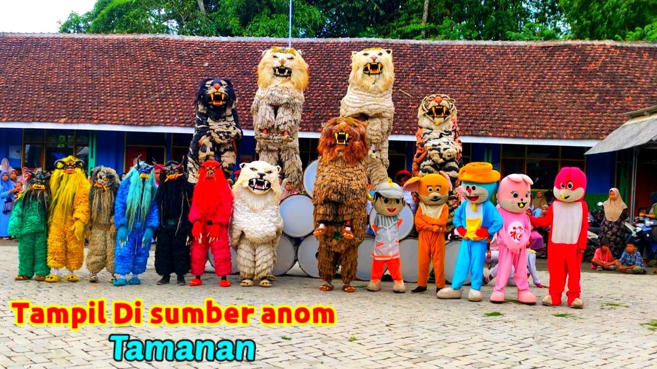 MERIAH ‼ Can macanan singo raung cilik di undang acara karnaval tampil di sumber anom tamanan