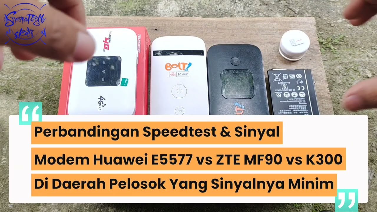 Sinyal & Speedtest Modem Huawei E5577 vs ZTE MF90 vs K300, Di Daerah Pelosok