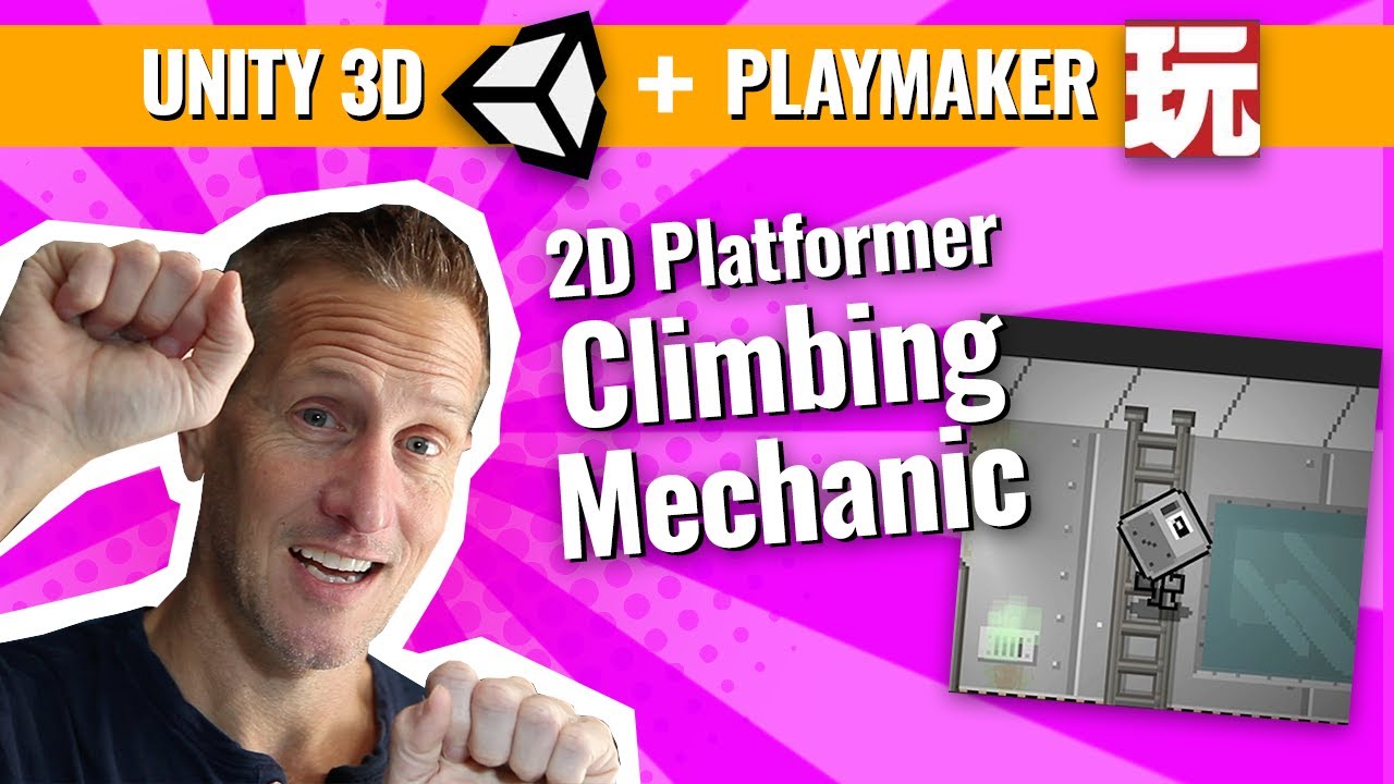 2D-платформер Unity Playmaker - поднимайтесь и спускайтесь по лестнице