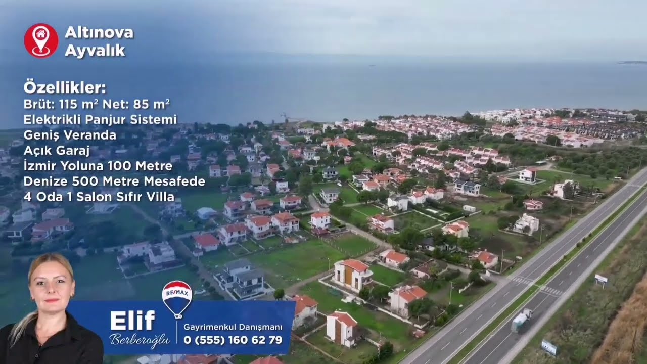 Ayvalık Altınova Kazan mevki 4+1 satılık m&uuml;stakil villa.