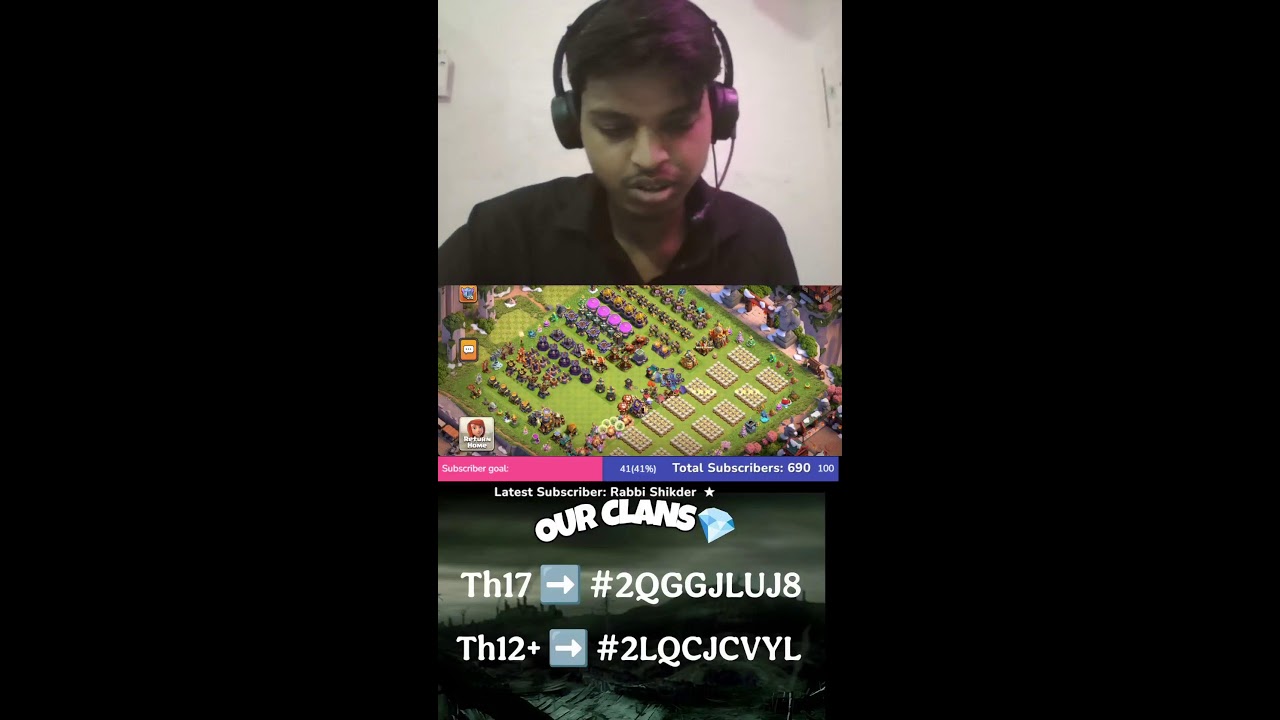 Clash of clans live base visiting   #coclive #clashofclansbasevisiting #coclive #shortslive