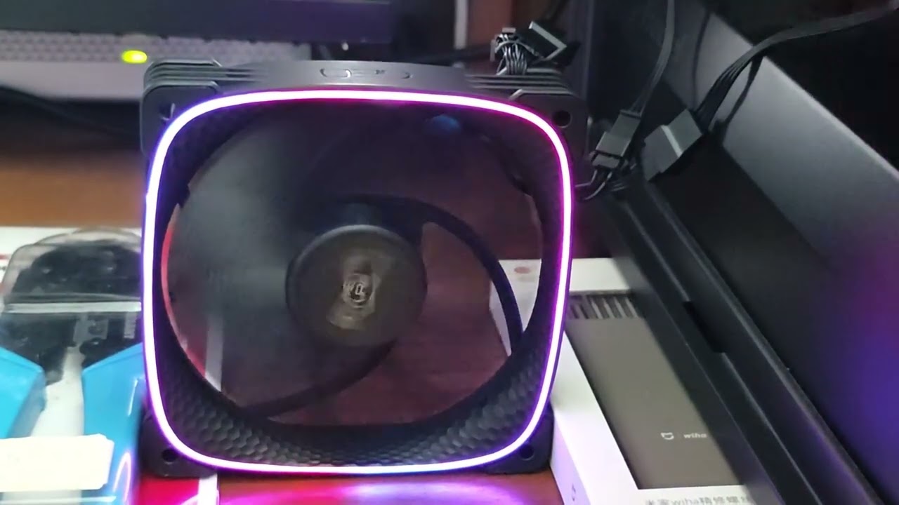 Работа ARGB подсветки вентилятора Geometric Future Squama 2503RB