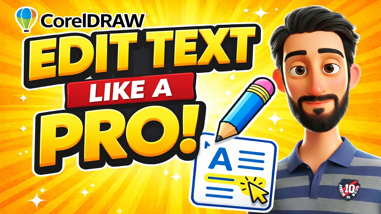 90% Beginners Don’t Know This Text Feature in CorelDRAW 😲 | Edit, Static & Print Text