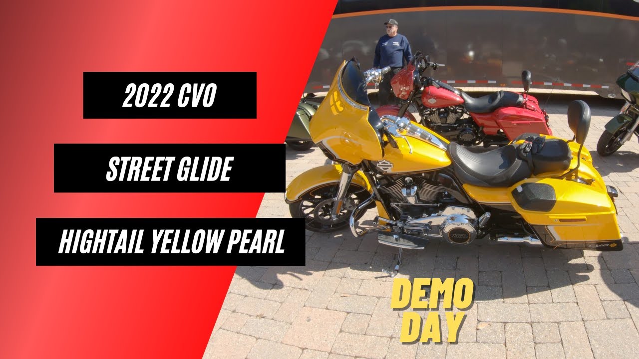 2022 CVO Street Glide in Hightail Yellow Pearl Demo day