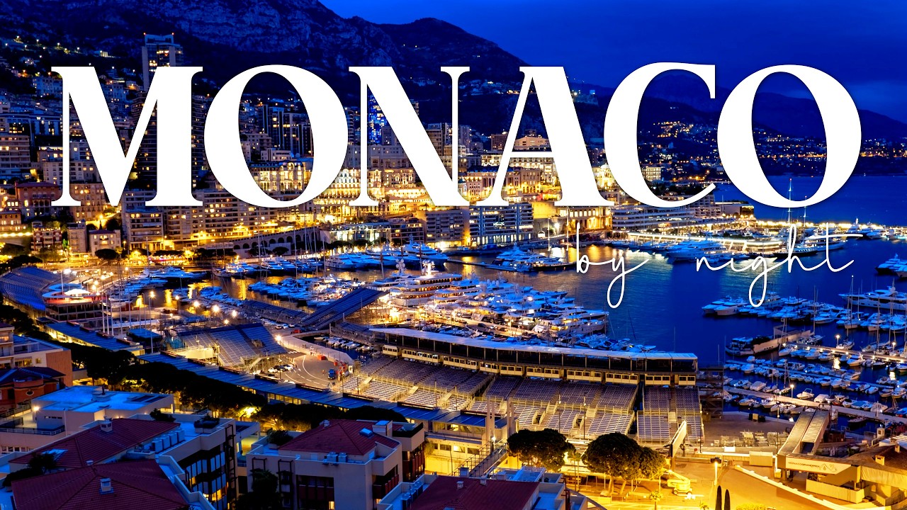4K Monaco Nightlife | Glittering Harbor, Luxury Yachts & Monte Carlo Glamour