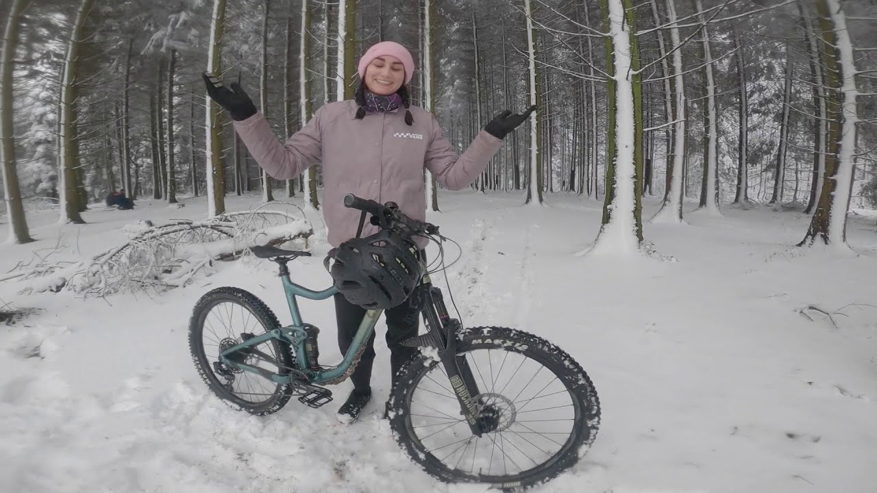 MTB Snow ride ! Meine erste fahrt im Schnee 🤩❄️