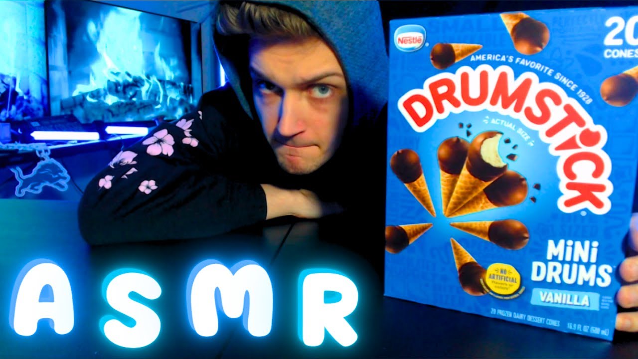 ASMR Eating Mini Ice Cream Drumsticks (Crunching & Cozy Rambling)