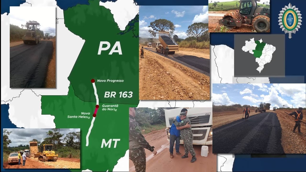 BR-163 - AS OBRAS CONTINUAM ININTERRUPTAMENTE
