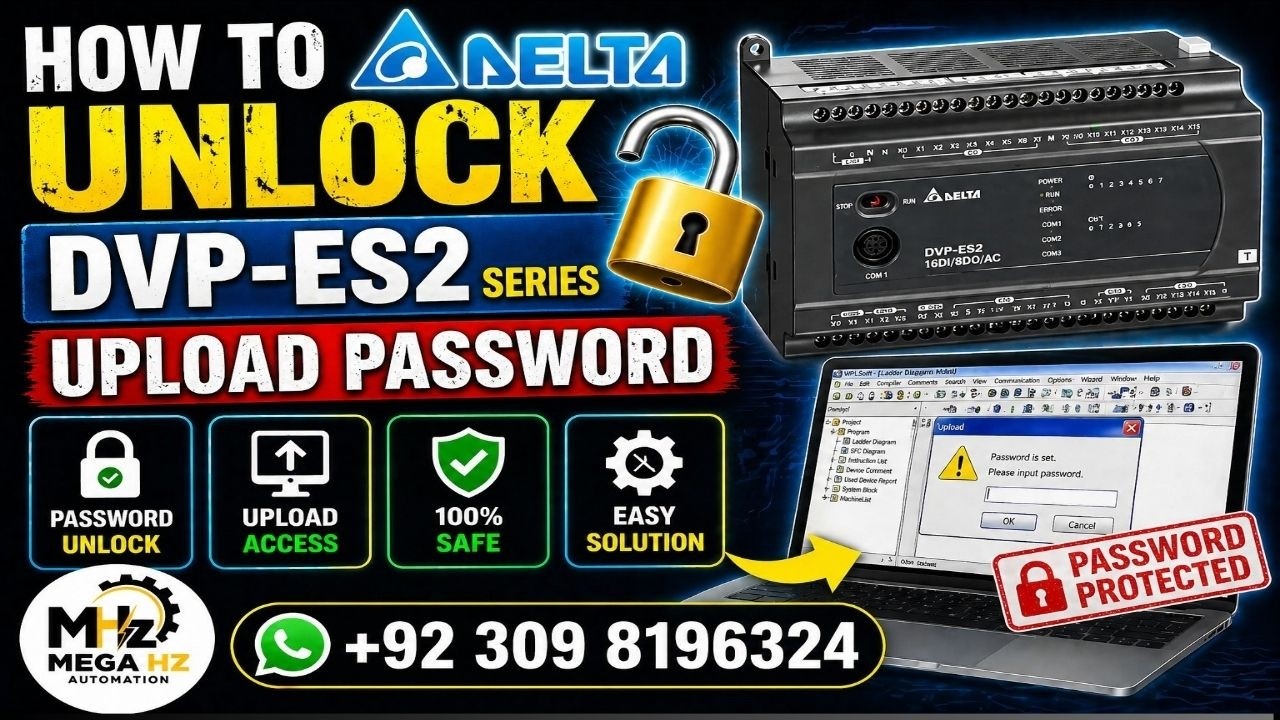 #delta  HOW TO CRACK/UNLOCK/BREAK PASSWORD OF DELTA PLC DVP SERIES | #crack  #unlock  #break