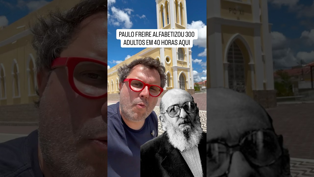 PAULO FREIRE ALFABETIZOU 300 ADULTOS EM 40 HORAS #natal #paulofreire #educa&ccedil;&atilde;o #professora