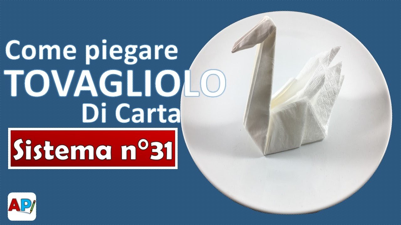 Come piegare tovaglioli di carta a forma di Cigno - Tovagliolo fai da te