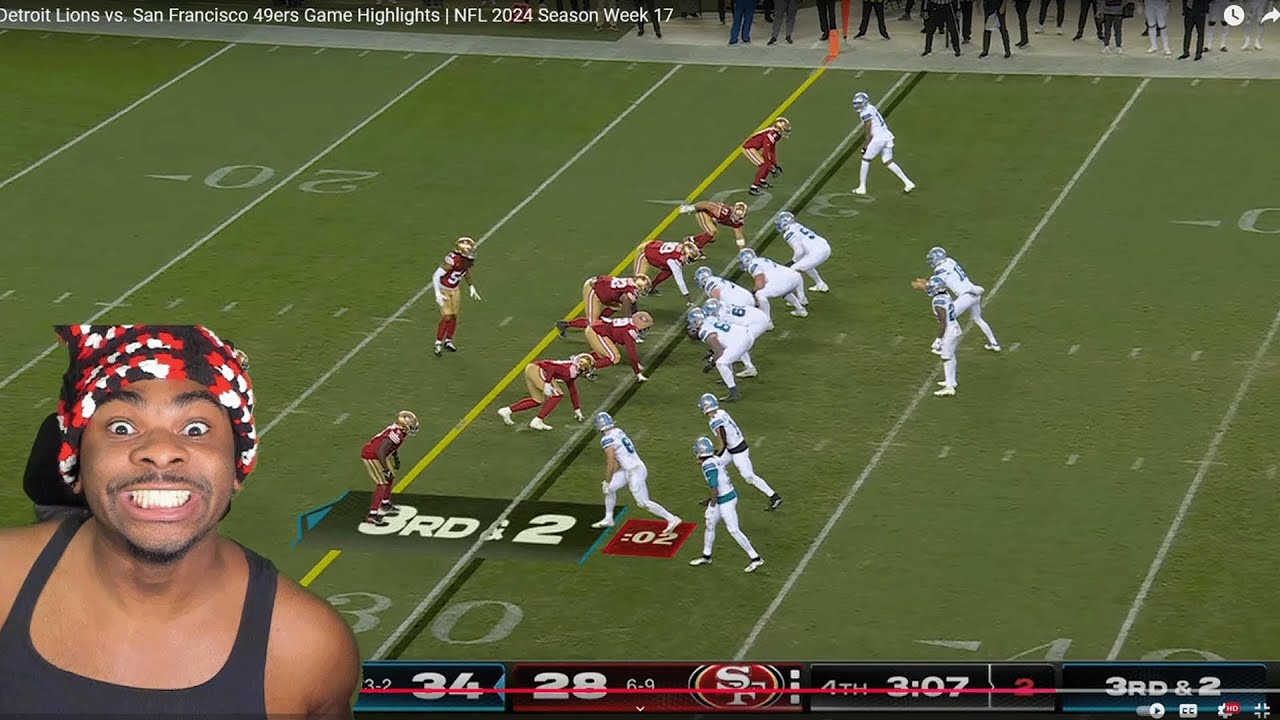LIONS FAN REACTS TO Detroit Lions vs. San Francisco 49ers Game Highlights | NFL 2024 Season Week 17