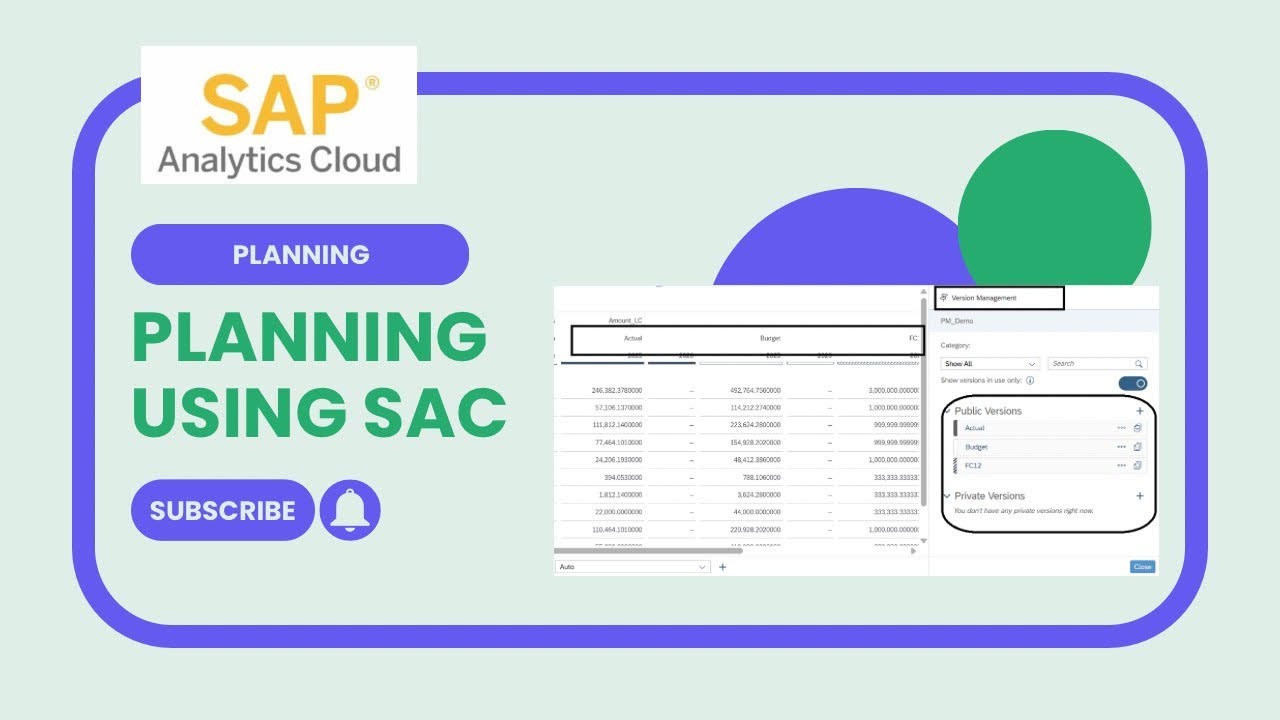 SAP Analytics Cloud (SAC) | Planning | How to Create a Planning Model