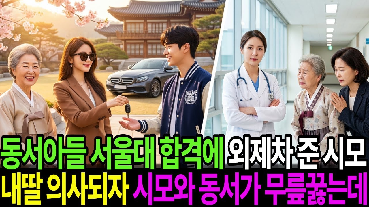 동서아들 서울대합격에 외제차 사준 시모 내딸 의사되자 시모와 동서가 무릎꿇는데