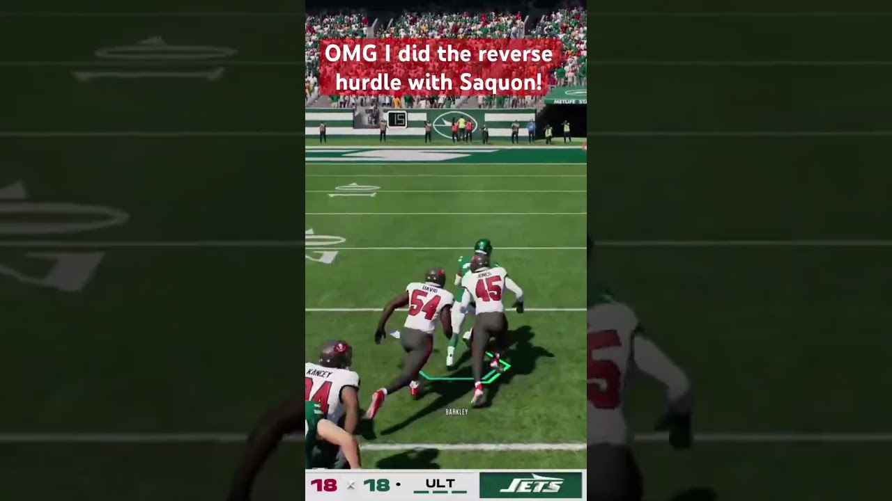 The reverse hurdle with Saquon! #madden26 #madden26gameplay