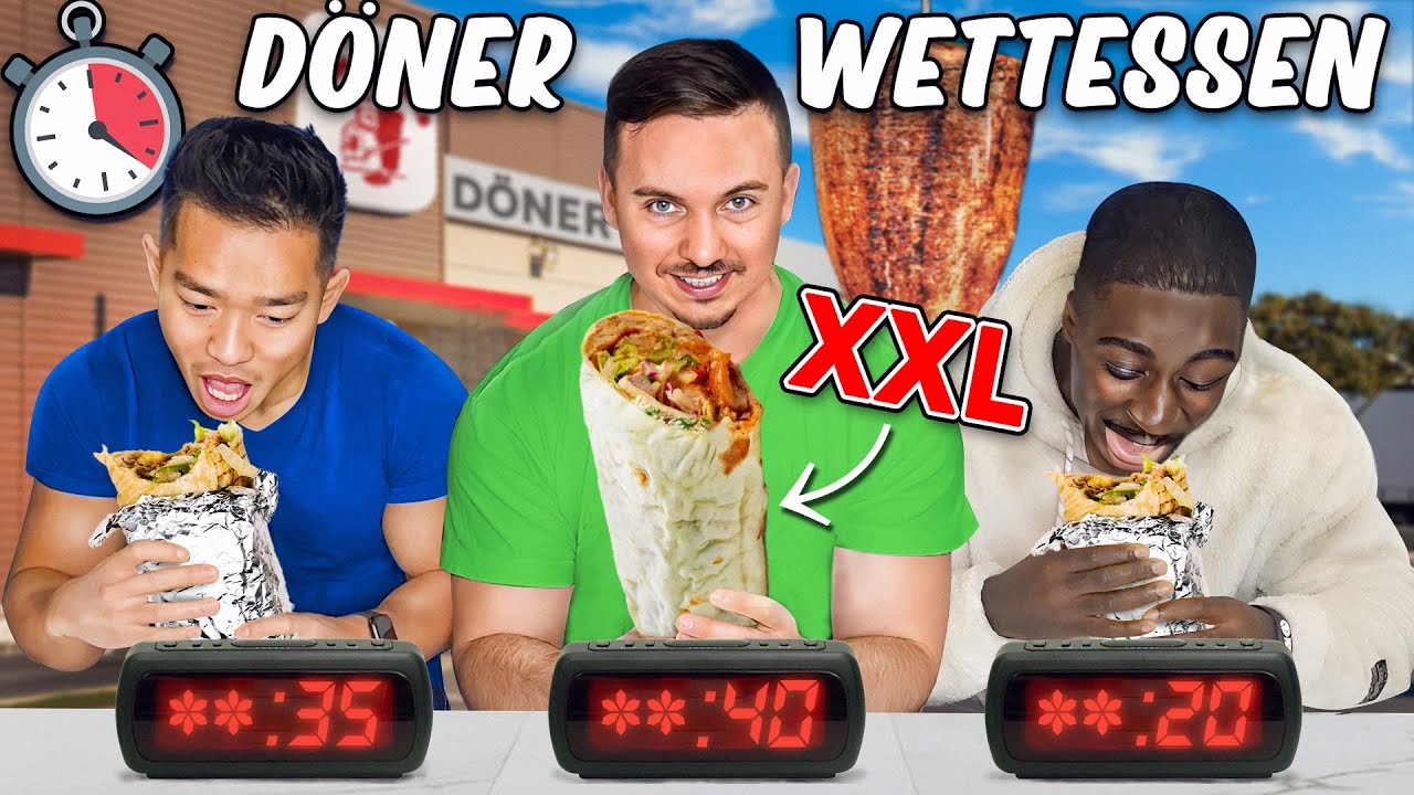 XXL D&ouml;ner Wettessen 🥙 Wer isst am schnellsten?