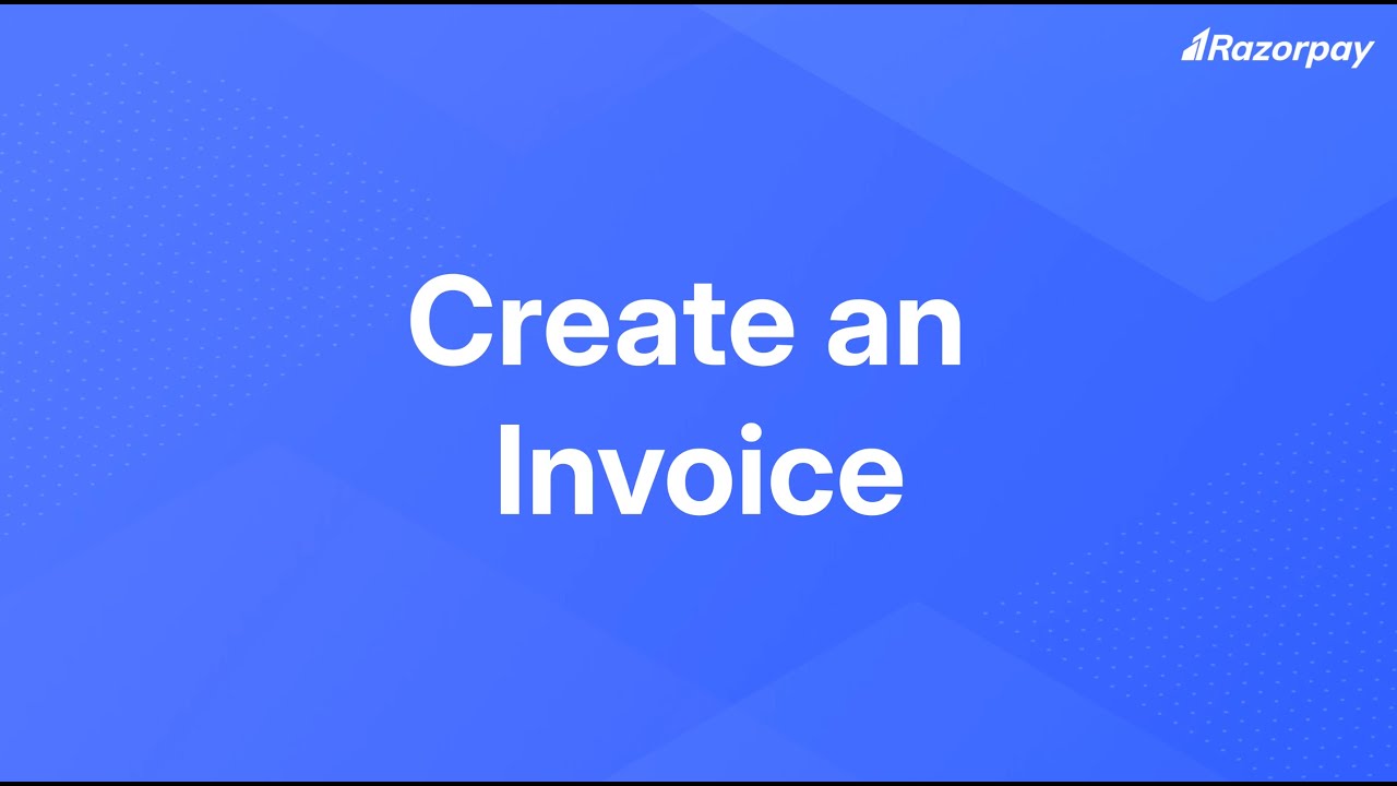 Create an invoice