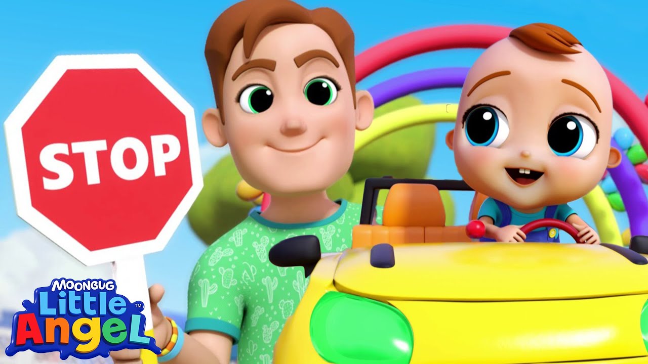 Red Light 🔴 Green Light 🟢 | Little Angel Sing Along Songs for Kids | Moonbug Kids Karaoke Time