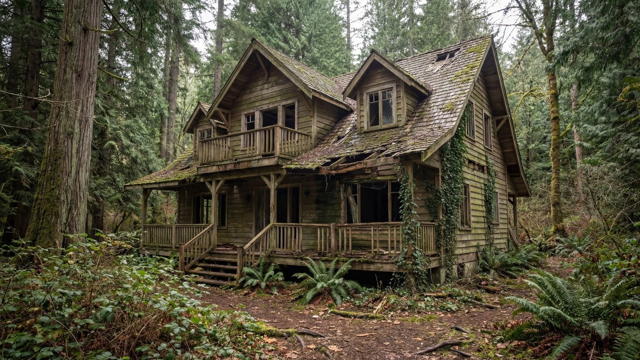 I Transformed an Old Moldy Wooden House Into a Clean Modern Forest Cabin | ASMR Build