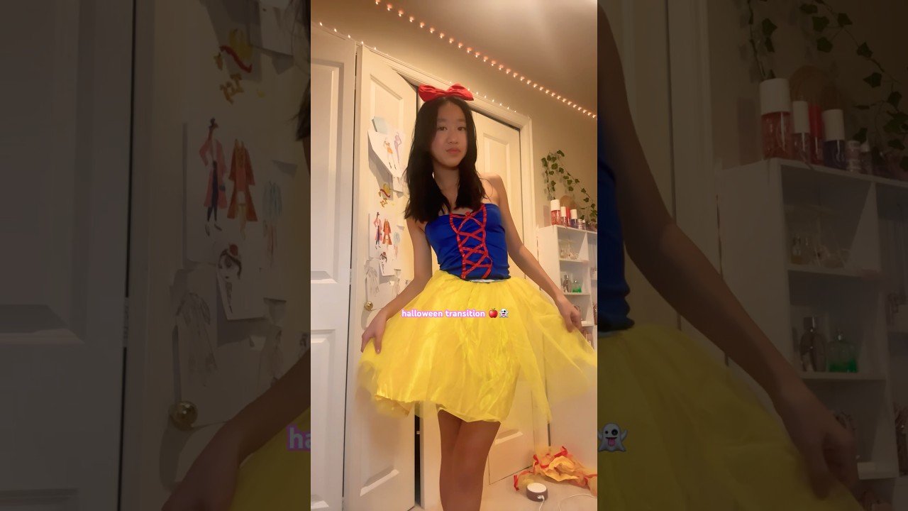 snow white🍎 #halloween #costume #fit #ootd #fyp #transition #fypシ゚ #halloweencostume #fitcheck
