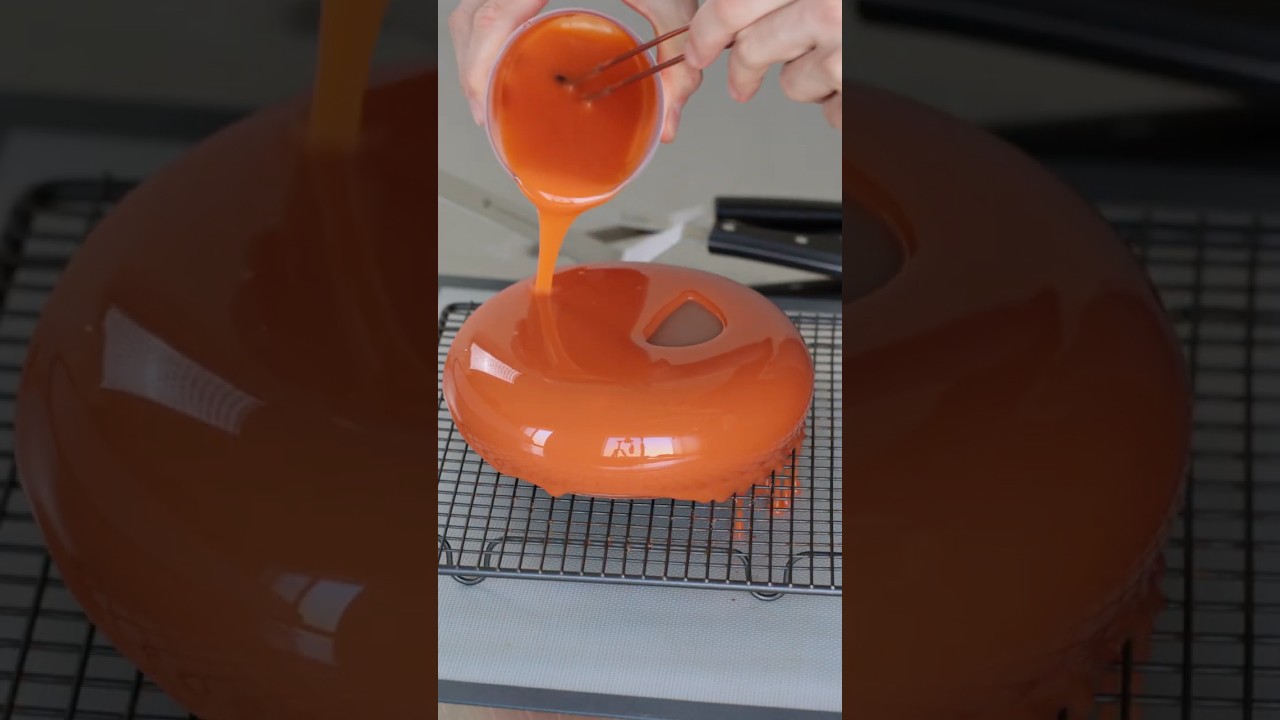 Glazing and Decorating an Orange Mousse Cake