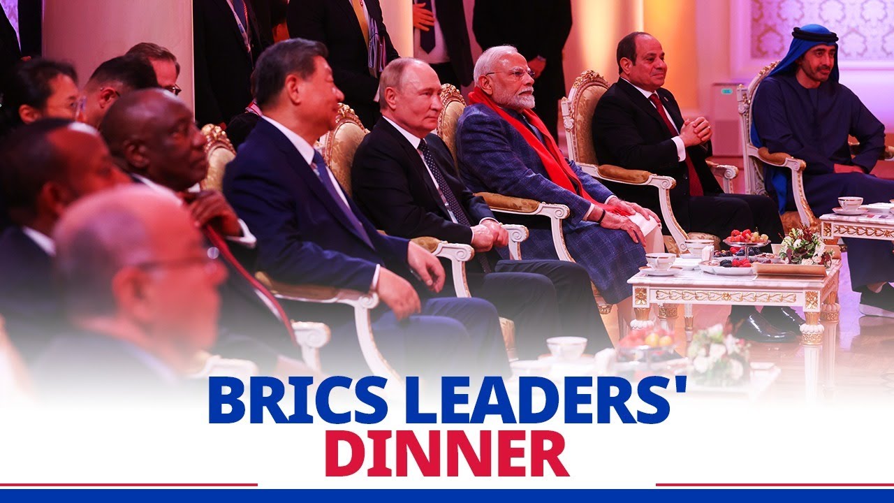 PM Modi and other BRICS leaders attend dinner hosted by President Putin in Kazan, Russia