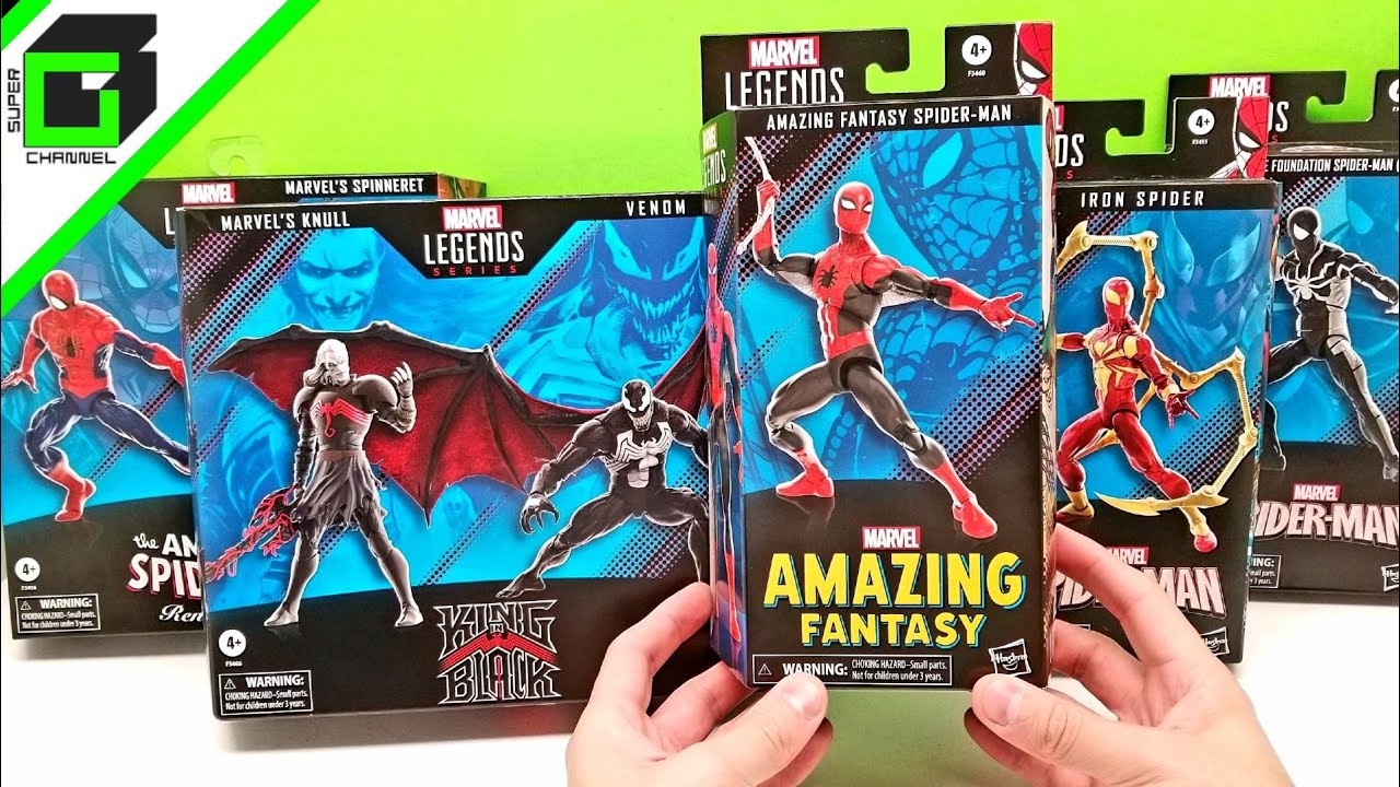 SPIDER-MAN Marvel Legends 60 YEARS (Complete Set) UNBOXING and REVIEW with VENOM, IRON SPIDER, KNULL