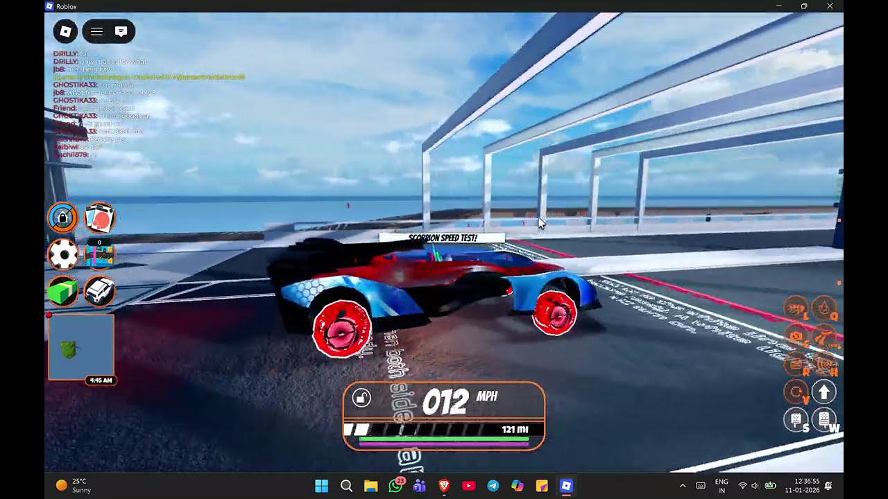 Scorpion Speed test, Roblox Jailbreak