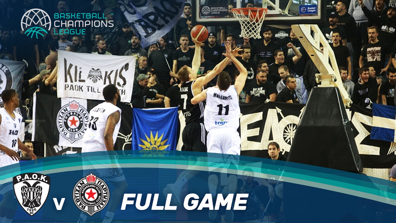 PAOK v Partizan - Full Game - Play-Off Qual: Leg 1 - Basketball Champions League