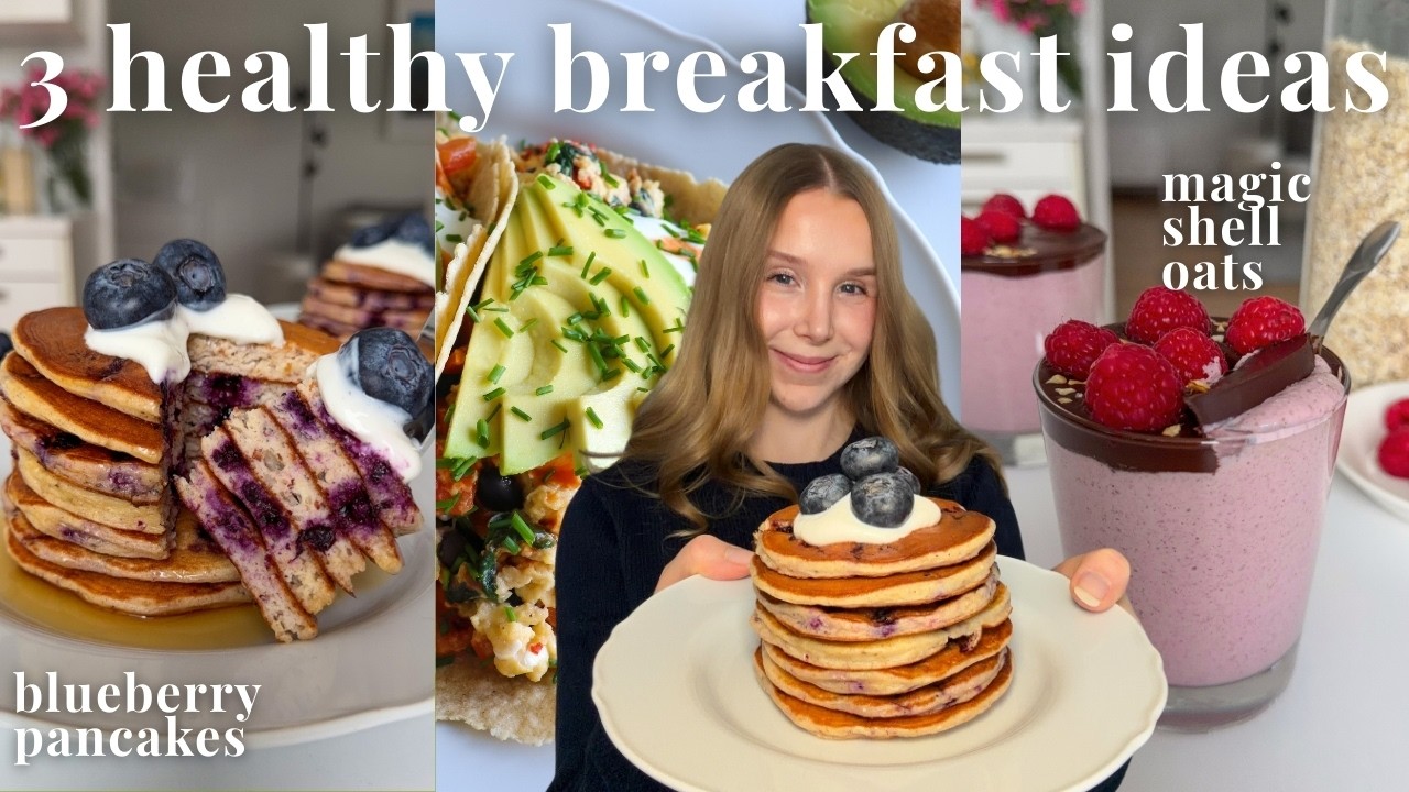 3 Healthy, High-protein & High-fiber Breakfast Recipes | Pancakes, Burritos... (fibermaxxing)