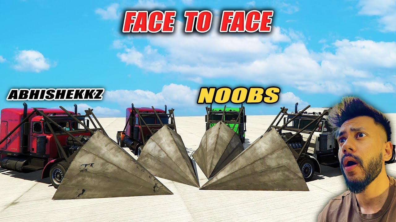 99.999% NOOBS GOT BEATEN UP IN THIS FACE TO FACE | GTA 5 PARKOUR RACE @Abhishekkz Gaming