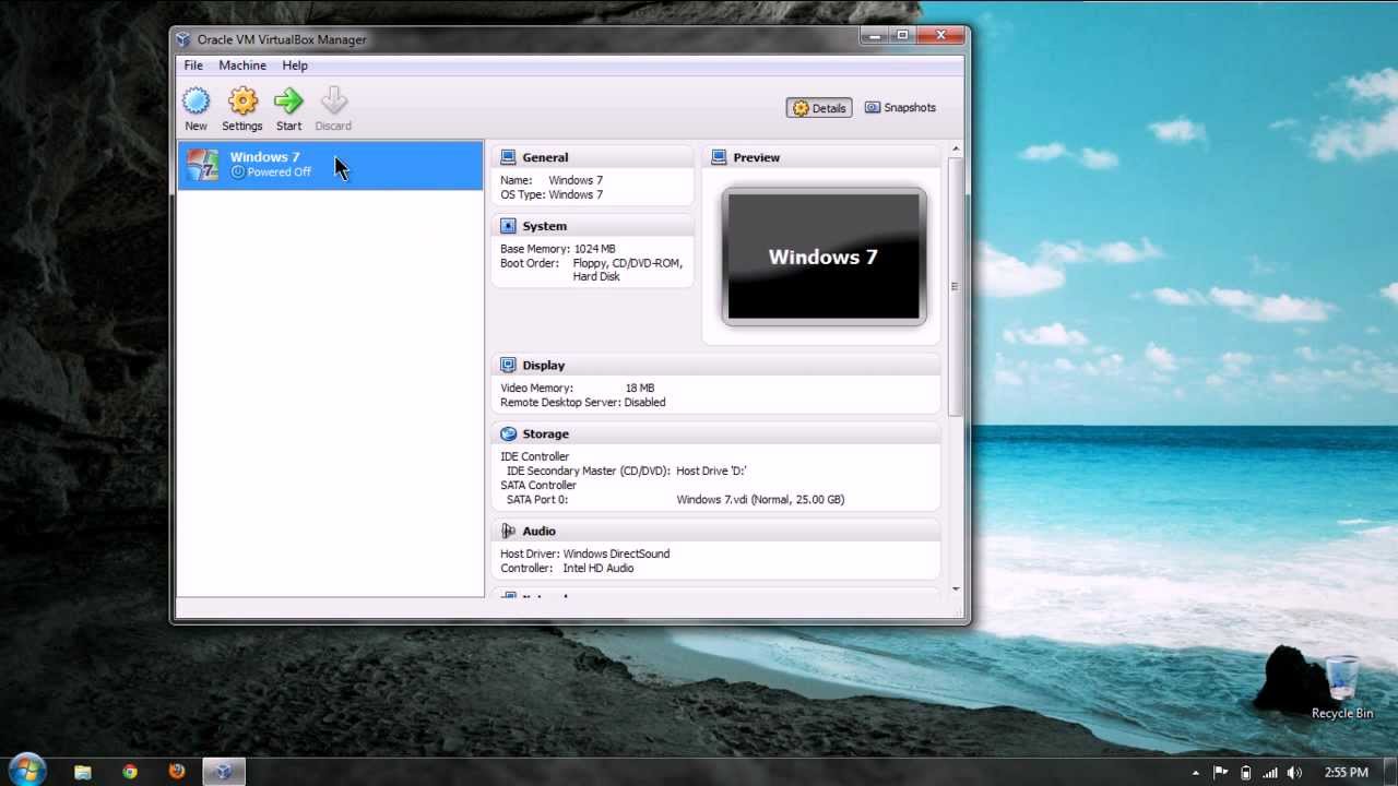 VirtualBox - Connect CD Drive and USB Ports