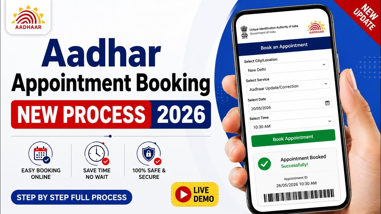How to Book an Aadhaar Card Appointment 2026 | Aadhaar Update Appointment Online | UIDAI