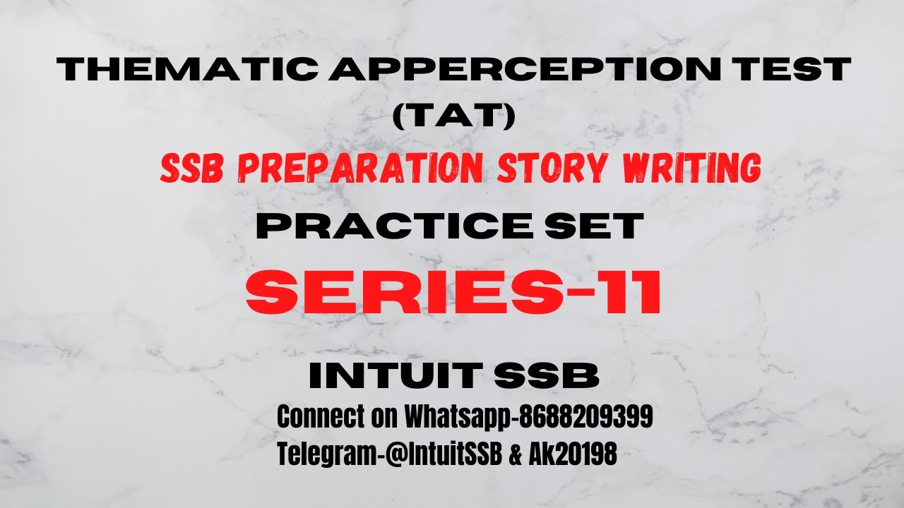 Thematic Apperception Test  Series-11 || SSB Story Writing Practice ||