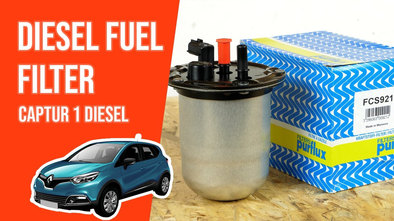 How to EASILY replace the diesel fuel filter Captur mk1 1.5 dCi ⛽