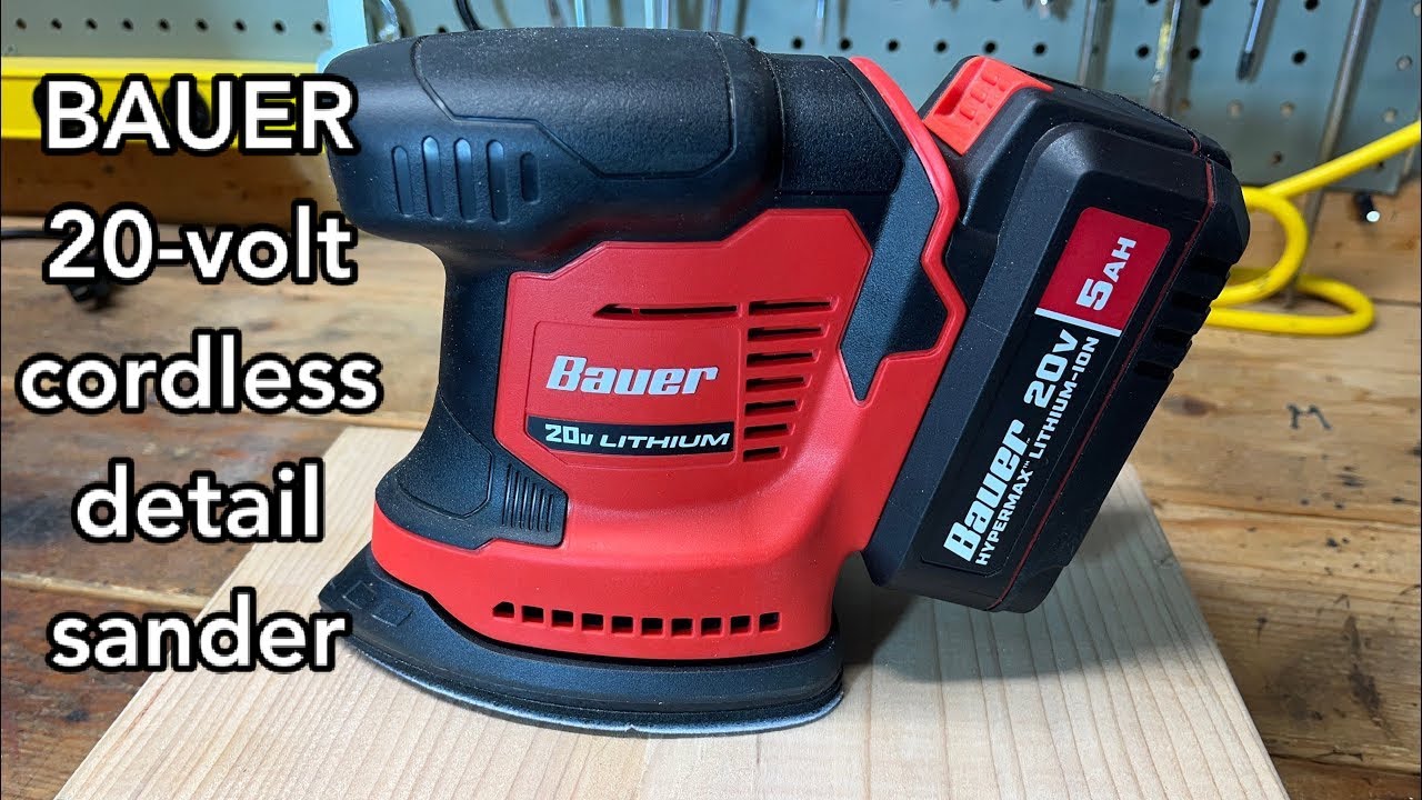BAUER 20-volt cordless detail sander - review