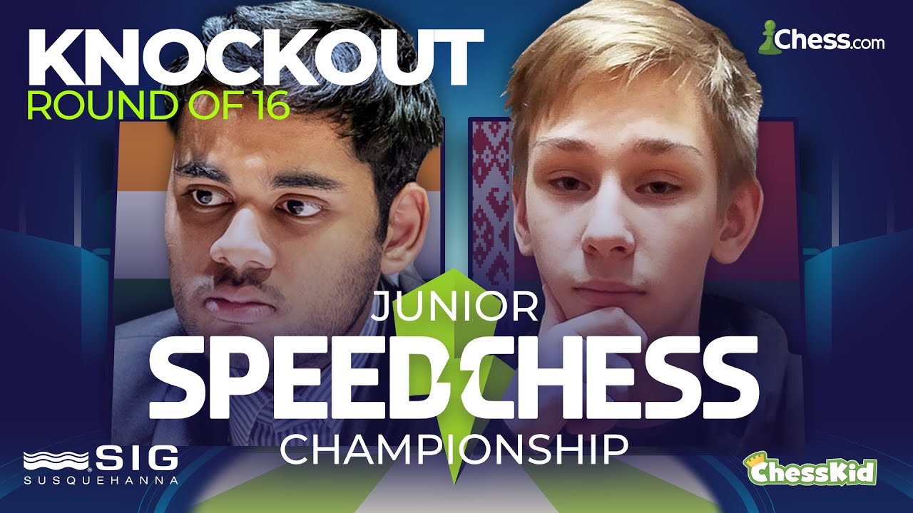 Erigaisi vs. Lazavik | Round of 16 | Junior Speed Chess Championship 2022